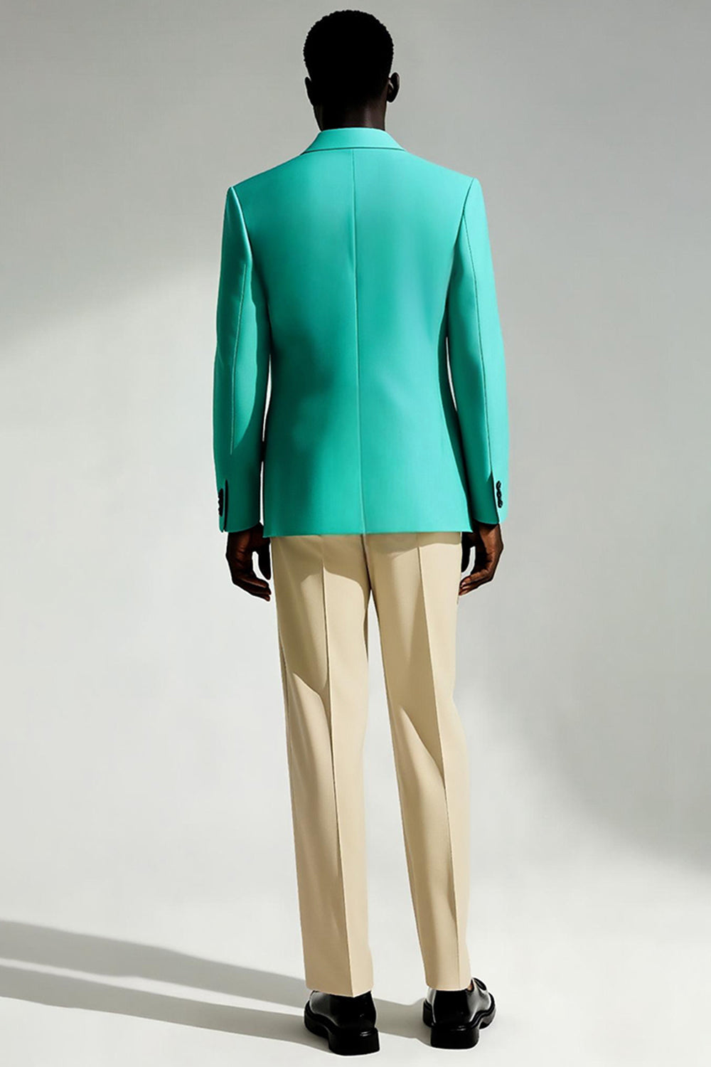 Turquoise Peak Lapel 2 Piece Men's Prom Suits