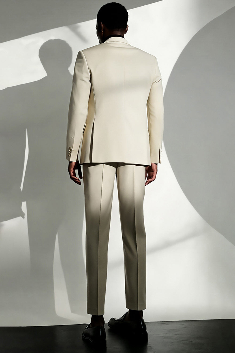 Ivory Peak Lapel Single Breasted  Men's Formal Blazer