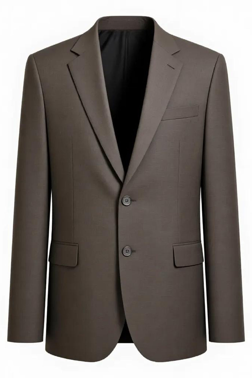 Grey Coffee 2 Piece Notched Lapel Men's Formal Suits