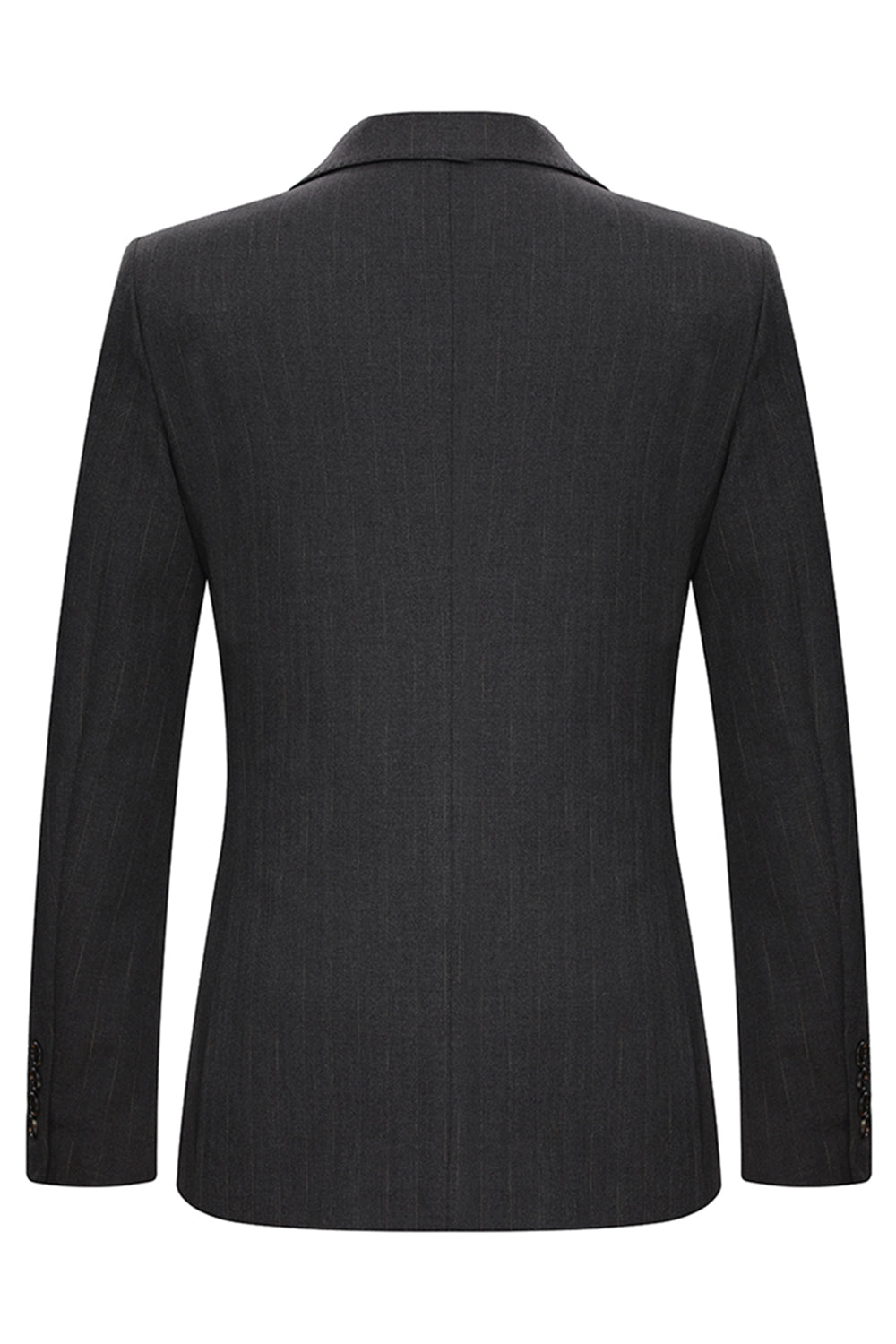 Peak Lapel 3 Piece Single Breasted Coffee Men's Suits