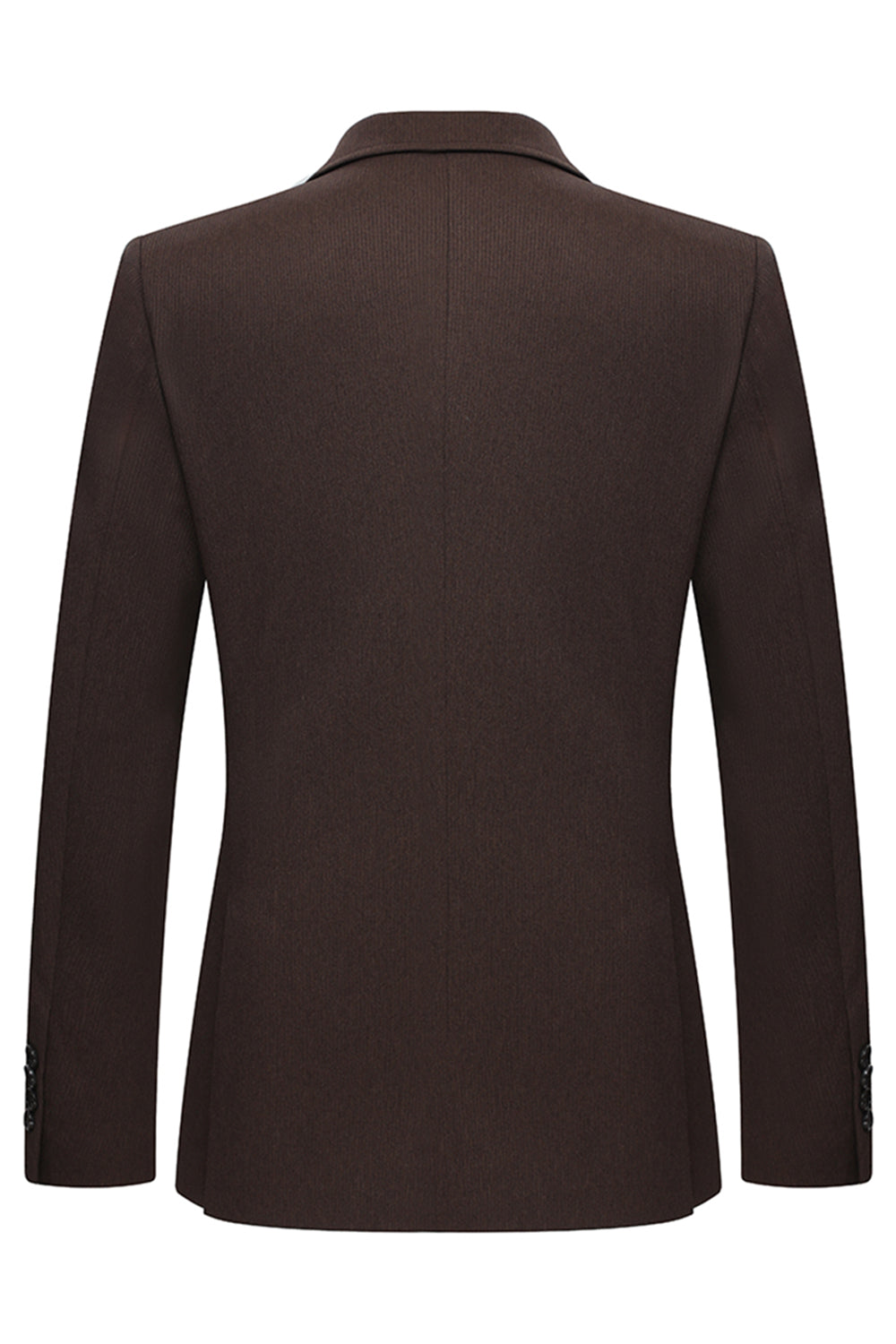 Coffee Double Breasted Peak Lapel 2 Piece Men's Suits