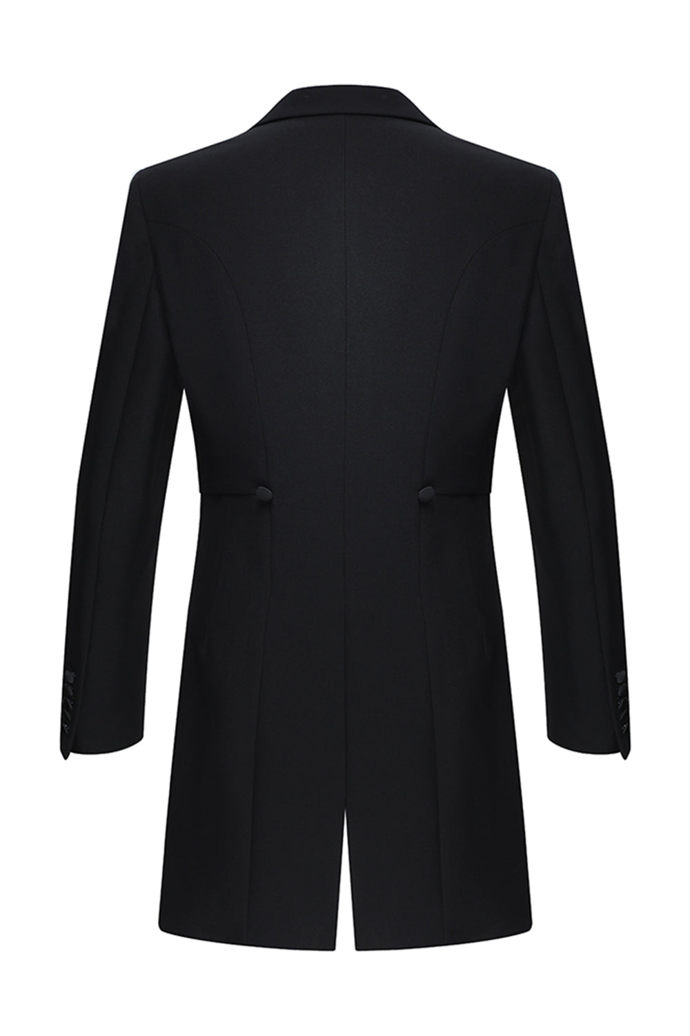 Black Peak Lapel Double Breasted Men's 3 Piece Tuxedo