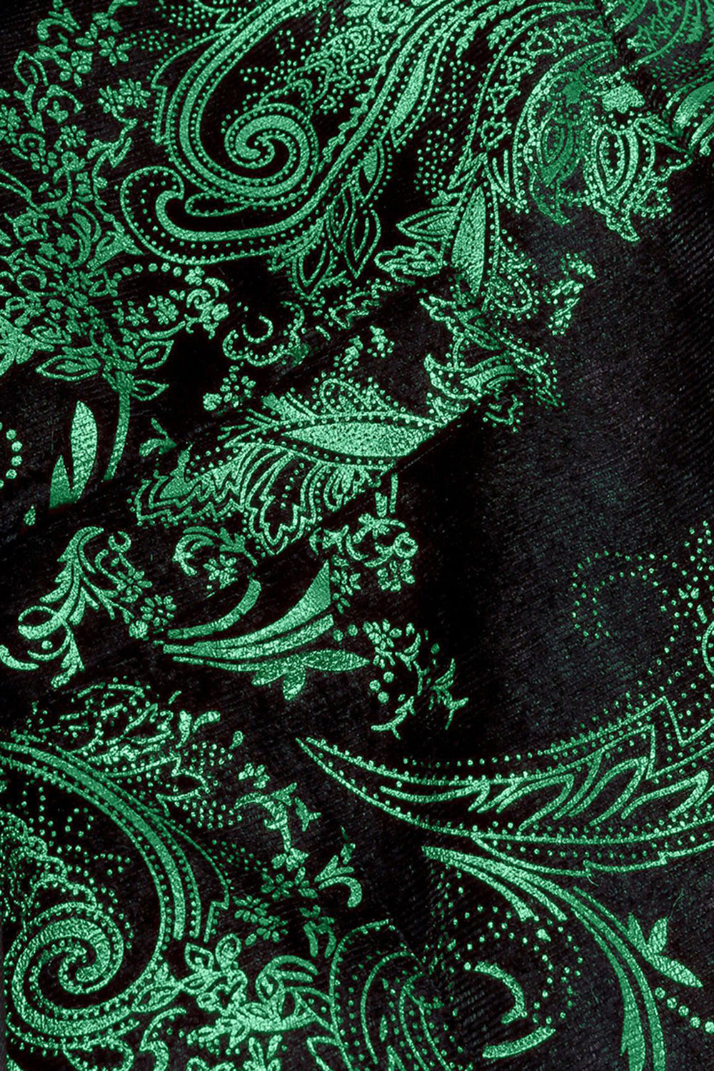 Green Shawl Lapel One Button Jacquard Men's Prom Blazer