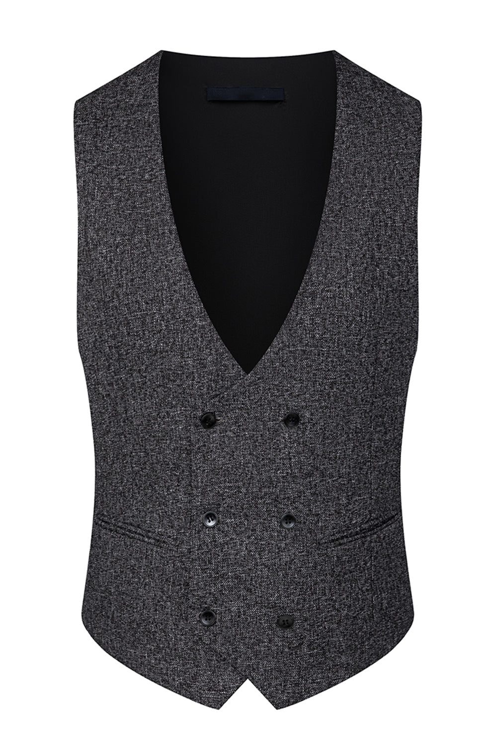Dark Grey 3 Piece Peak Lapel Slim Fit Men's Wedding Suits
