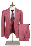 Dark Grey 3 Piece Peak Lapel Slim Fit Men's Wedding Suits