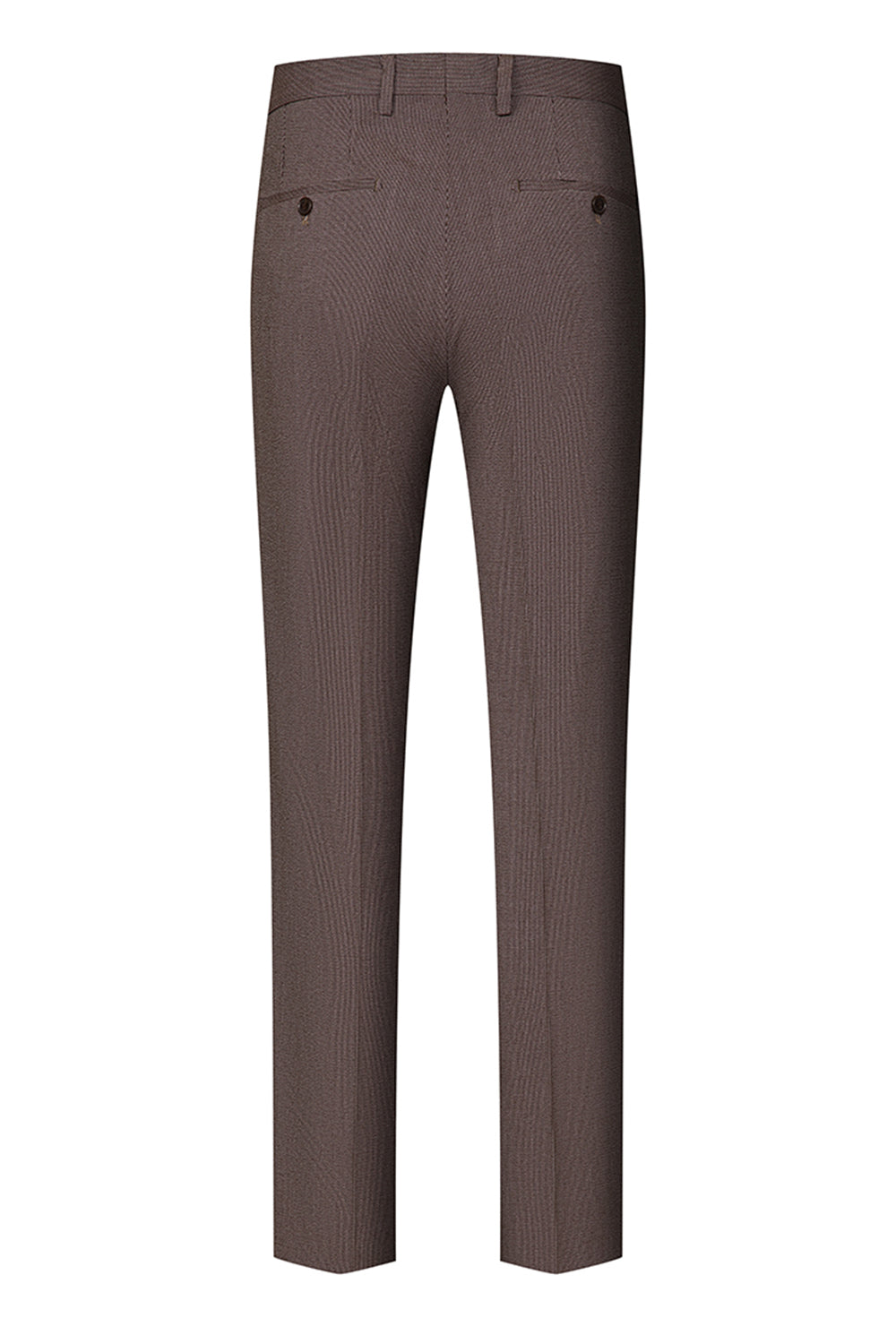 Taupe 3 Piece Slim Fit Notched Lapel One Button Men's Formal Suits