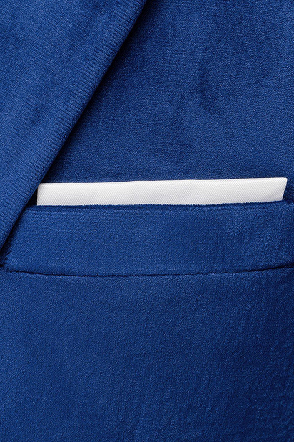 Blue Peak Lapel 2 Piece Slim Fit Prom Suits