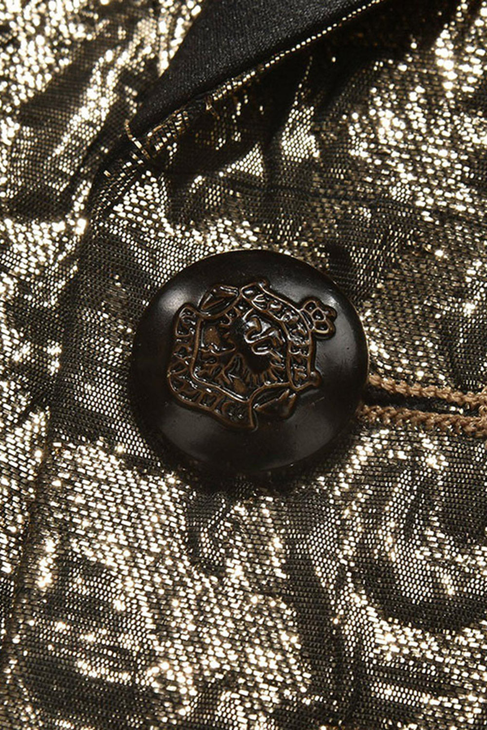 Sparkly Golden Shawl Lapel Men's Prom Blazer