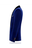 Men's Blue Shawl Lapel One Button Prom Blazer