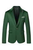 Green Peak Lapel Singel Breasted Men's Prom Blazer