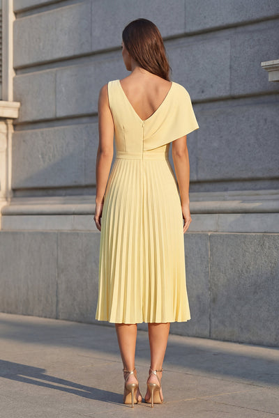 blue dress for baby girl Stunning Yellow Asymmetrical Prom Dress with Beaded Embellishments and  Unique One-Shoulder Design