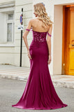Dark Green Mermaid Off The Shoulder Prom Dress with Ruffles