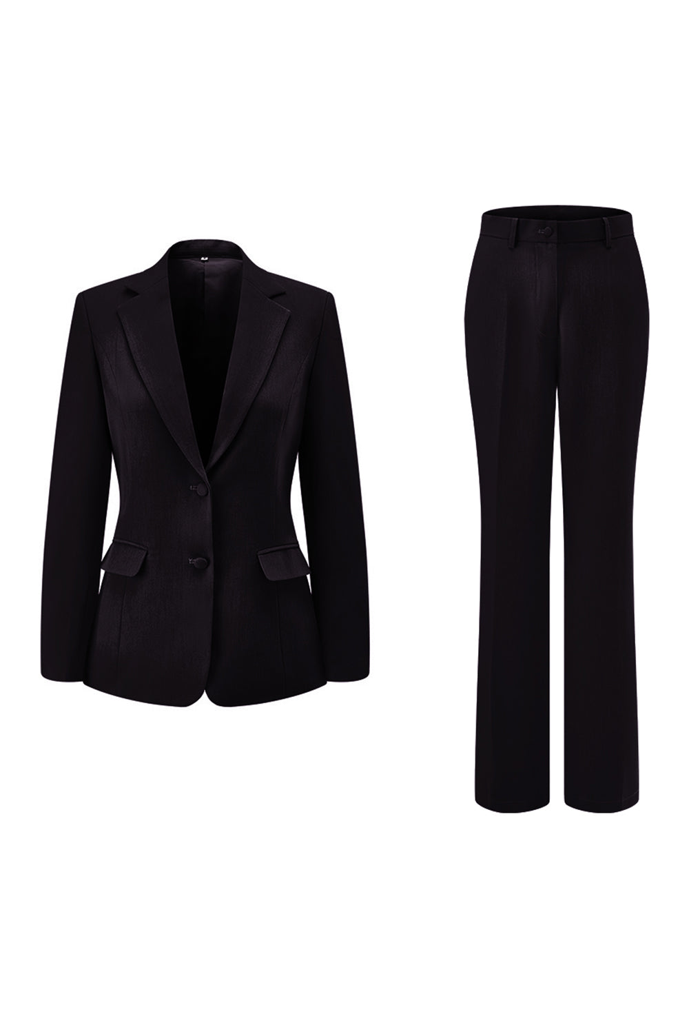 Fuchsia 2-Piece One Button Notched Lapel Women Suits