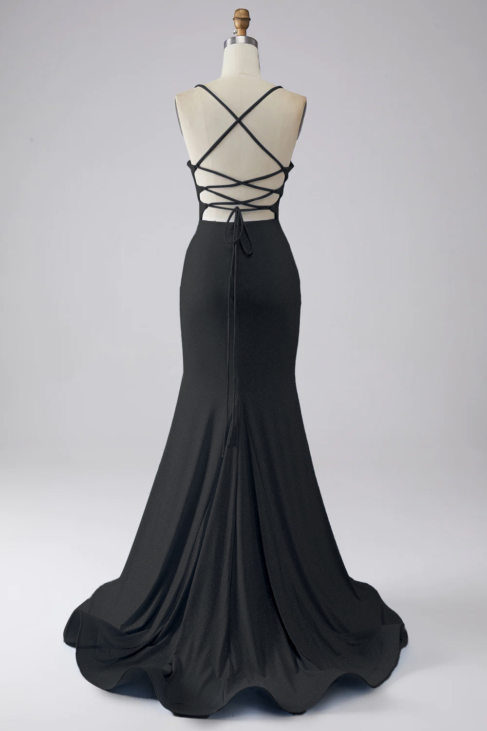 Light Blue Sparkly Mermaid Prom Dress with Slit