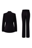Fuchsia 2-Piece One Button Notched Lapel Women Suits