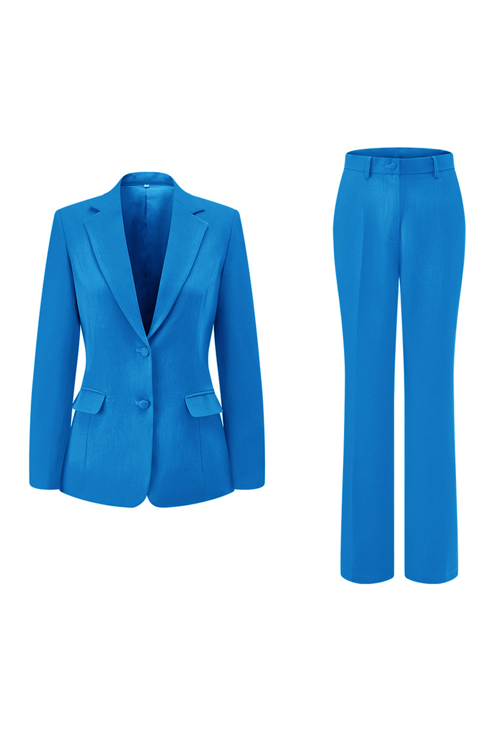 Fuchsia 2-Piece One Button Notched Lapel Women Suits