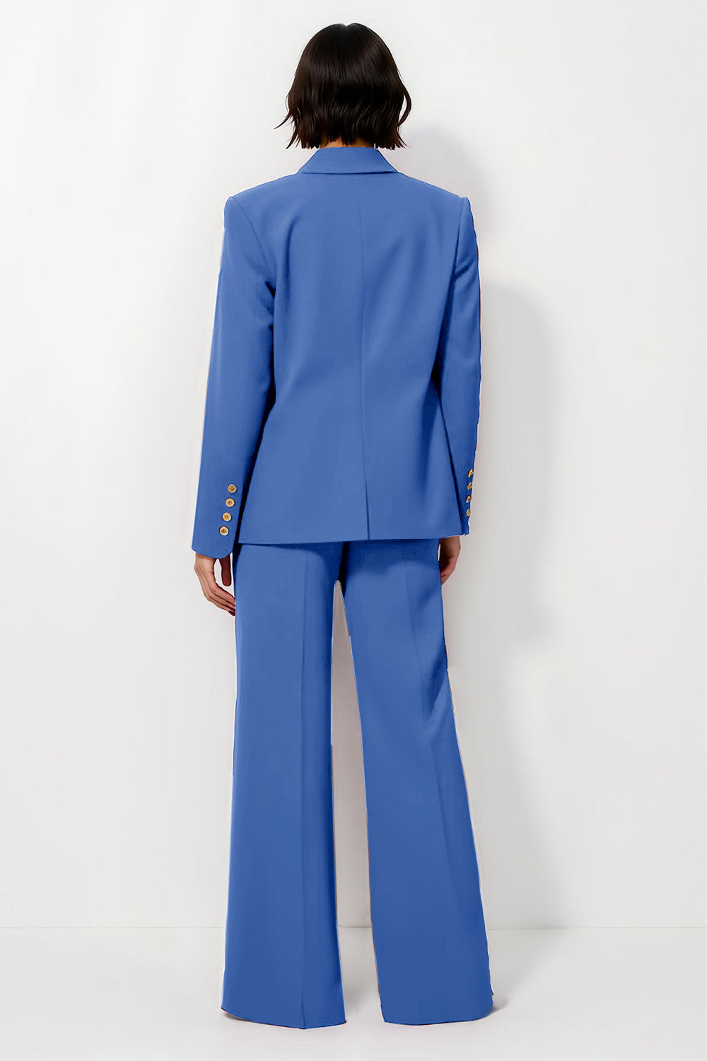 Burgundy 2 Piece Notched Lapel Women Suits with Sleeves