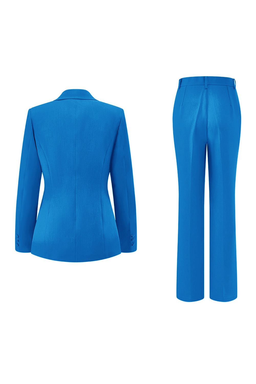 Fuchsia 2-Piece One Button Notched Lapel Women Suits