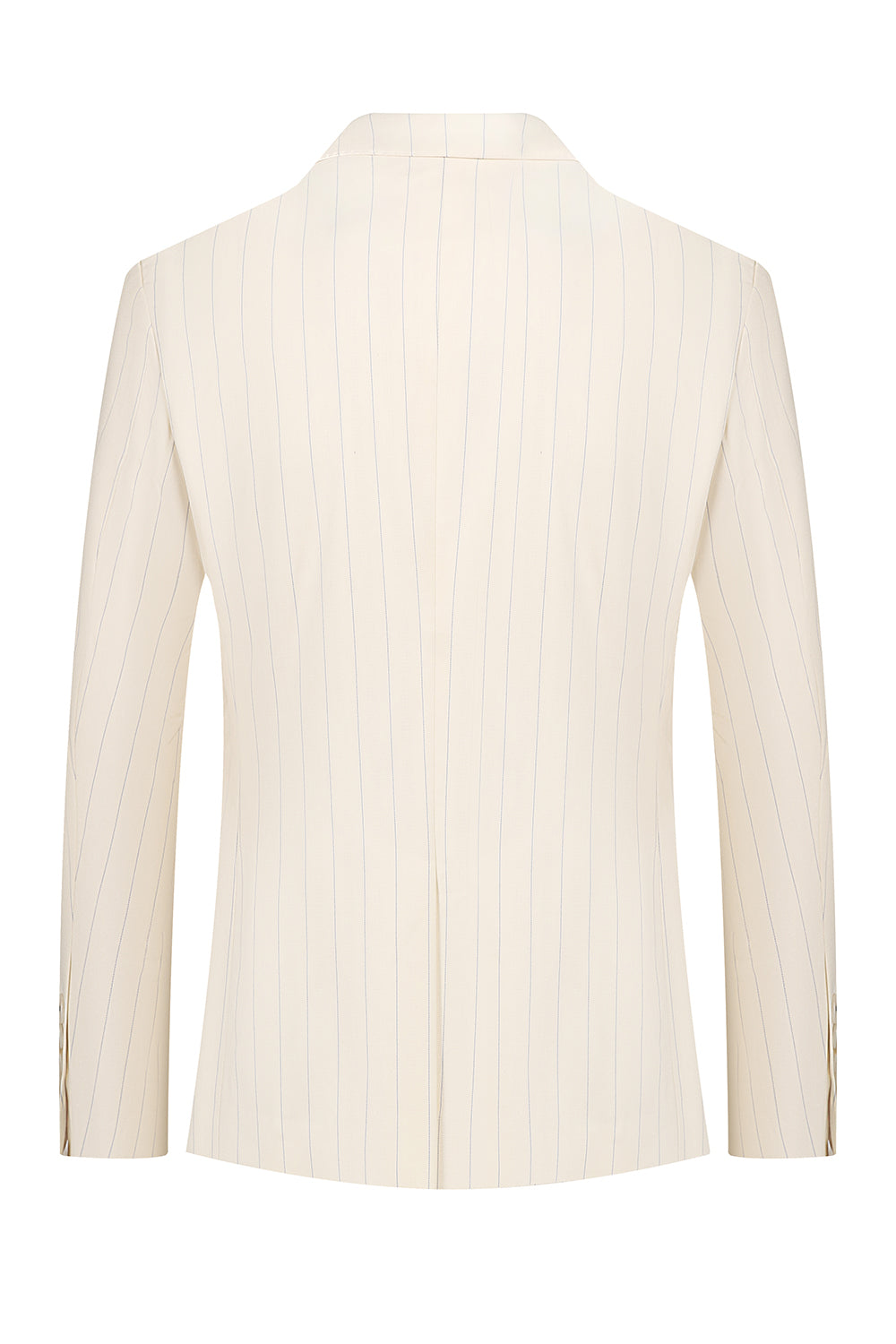 White 3 Piece Pinstriped Men Prom Suits