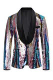 Glitter Colorful Sequins 2 Piece Men Suits