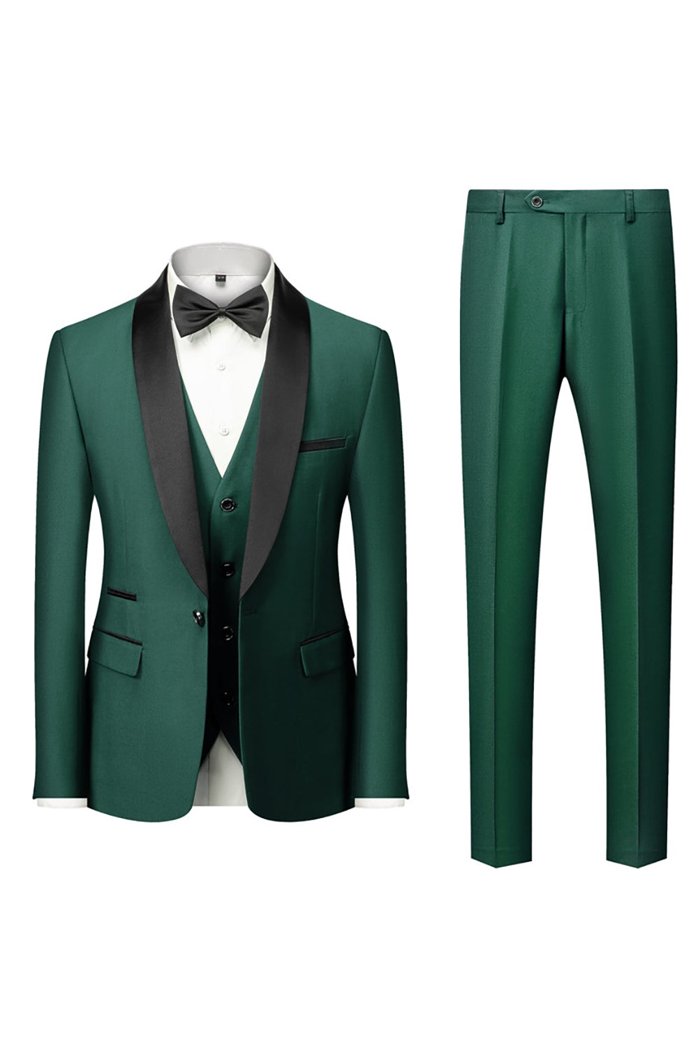 Light Blue Shawl Lapel Three-Pieces Men's Suits