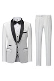 Black Shawl Lapel Three-Pieces Men's Suits