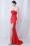 Black Mermaid Sweetheart Long Formal Dress with Slit