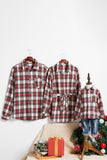 Red Plaid Long Sleeve Family Matching Christmas Shirts