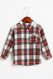 Red Plaid Long Sleeve Family Matching Christmas Shirts