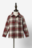 Red Plaid Long Sleeve Holiday Family Matching Outfits