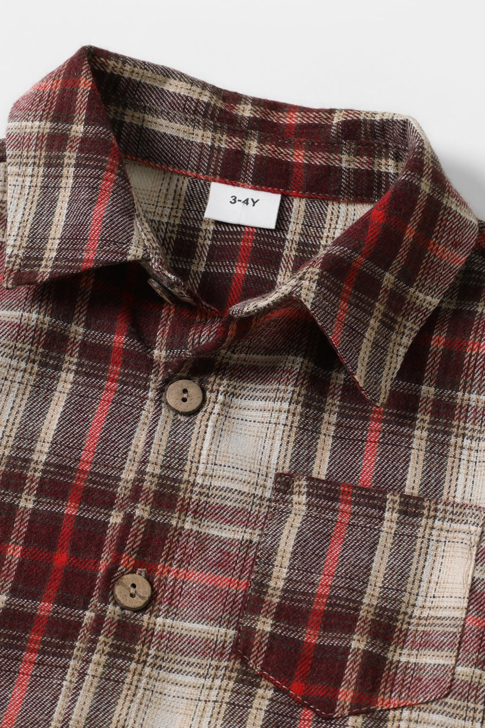 Red Plaid Long Sleeve Holiday Family Matching Outfits