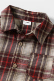 Red Plaid Long Sleeve Holiday Family Matching Outfits