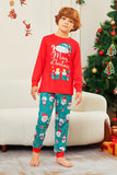 Red Merry Christmas Santa Print Family Matching Pajamas