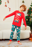 Red Merry Christmas Santa Print Family Matching Pajamas