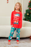 Red Merry Christmas Santa Print Family Matching Pajamas
