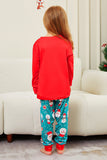 Red Merry Christmas Santa Print Family Matching Pajamas
