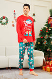 Red Merry Christmas Santa Print Family Matching Pajamas
