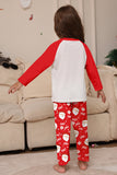 Red Santa Print Christmas Family Matching Pajamas