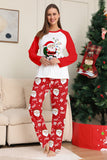 Red Santa Print Christmas Family Matching Pajamas