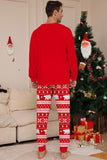 Red Print Tree Long Sleeve Christmas Family Matching Pajamas