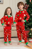 Christmas Cozy Red Print Family Matching Pajamas Set