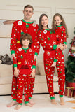Christmas Cozy Red Print Family Matching Pajamas Set