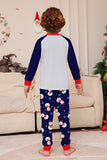Grey Blue Snowman Print Christmas Family Matching Pajamas