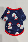 Grey Blue Snowman Print Christmas Family Matching Pajamas