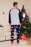 Grey Blue Snowman Print Christmas Family Matching Pajamas