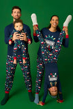 Navy Long Sleeve Printed Matching Family Pajamas