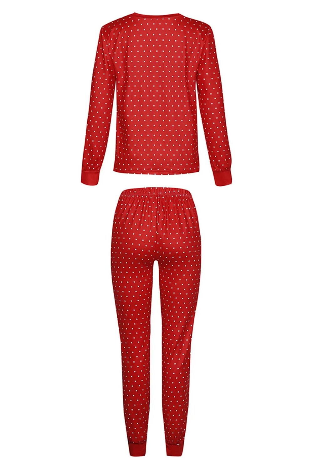 Red Polka Dots Christmas Family Matching Pajamas Set