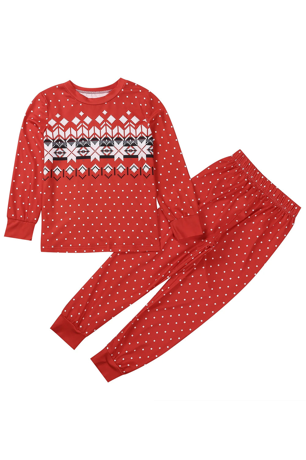 Red Polka Dots Christmas Family Matching Pajamas Set