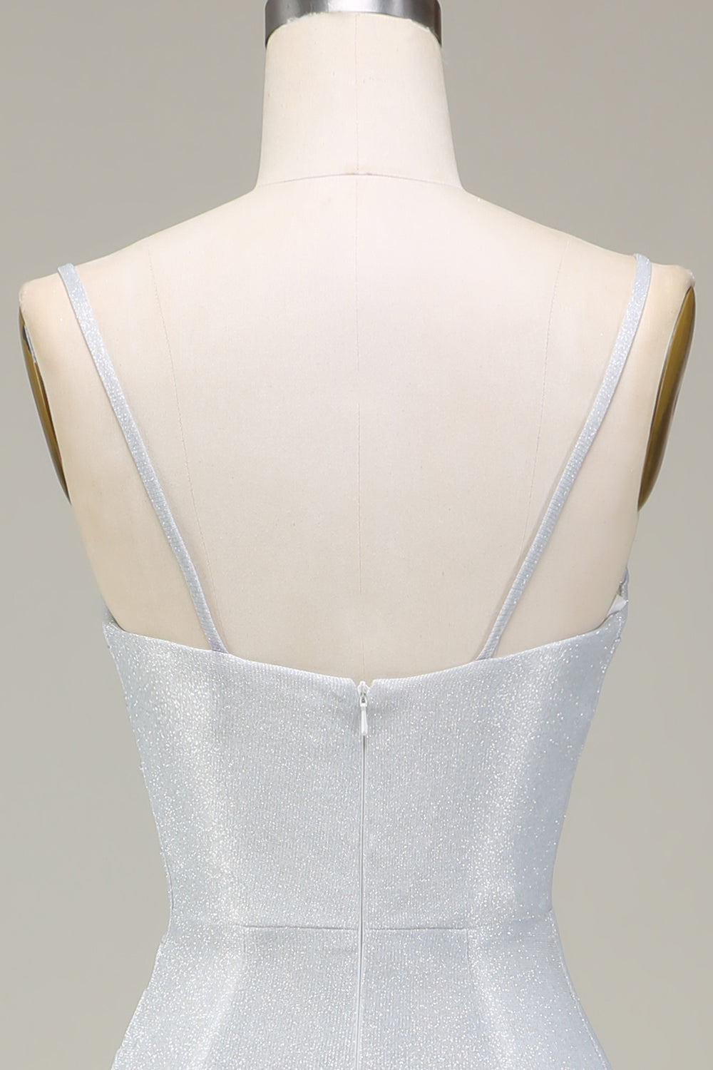 Sparkly Grey Mermaid Prom Dress with Pleated