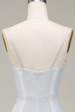 Sparkly Grey Mermaid Prom Dress with Pleated
